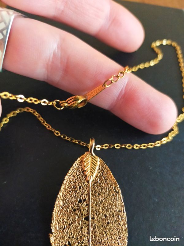 Collier ou bracelet Feuille d'automne