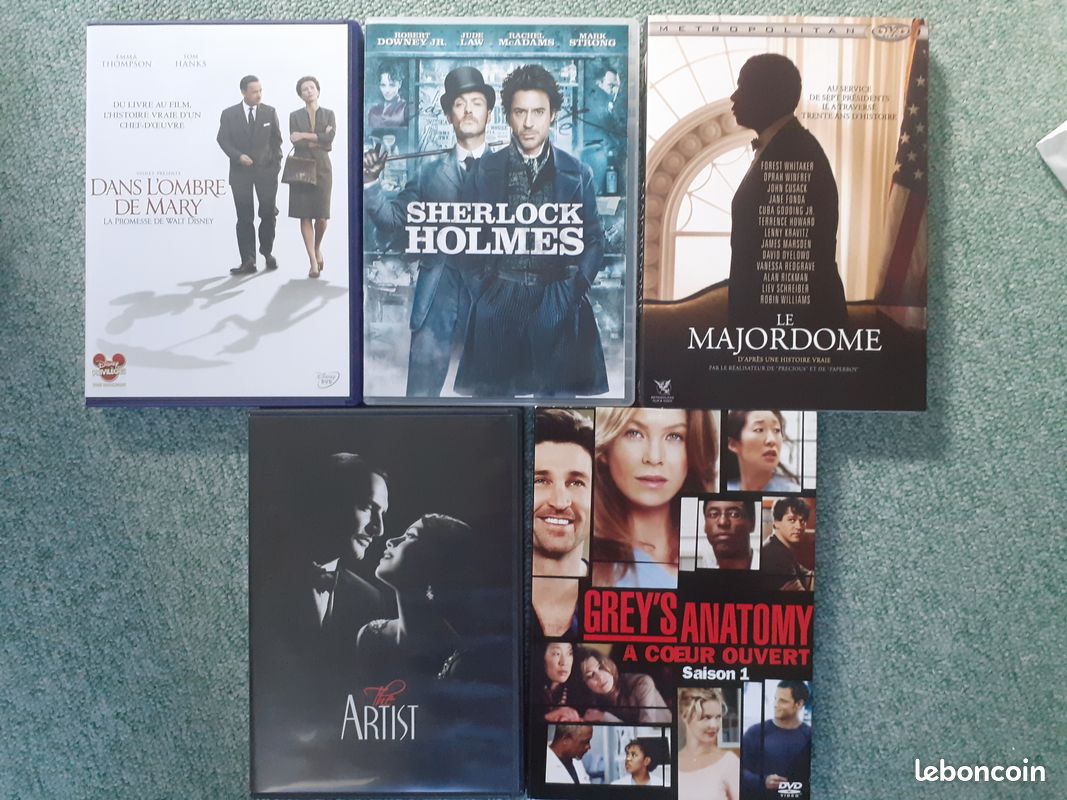 6 DVD Sherlock Holmes Le majordome the Artist (image 1)