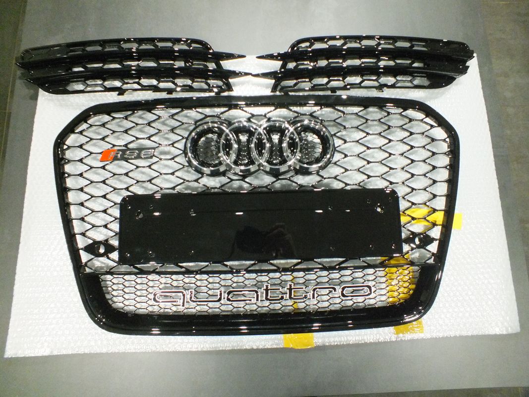 Pack] Calandre Grille Noir Brillant Nid Abeille Pour Audi A3 8P