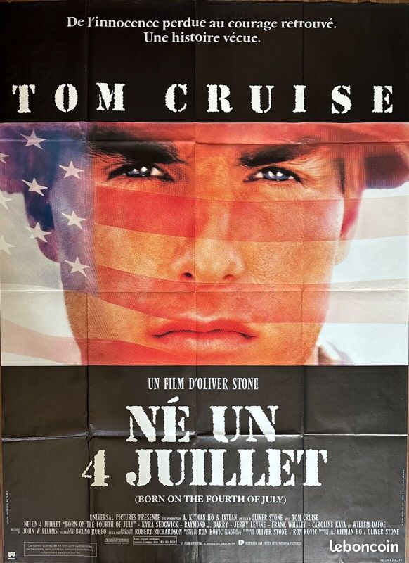Affiche cinéma NÉ UN 4 JUILLET 120x160cm Poster / Oliver Stone / Tom