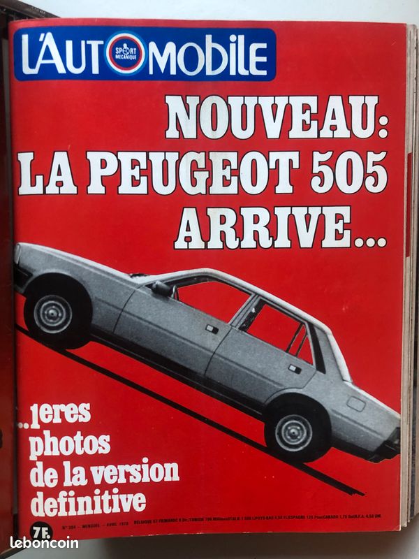 1979 L'AUTOMOBILE 394 Avril Peugeot 505 305 604 VW Passat Audi 100 BMW R65 moto (image 1)
