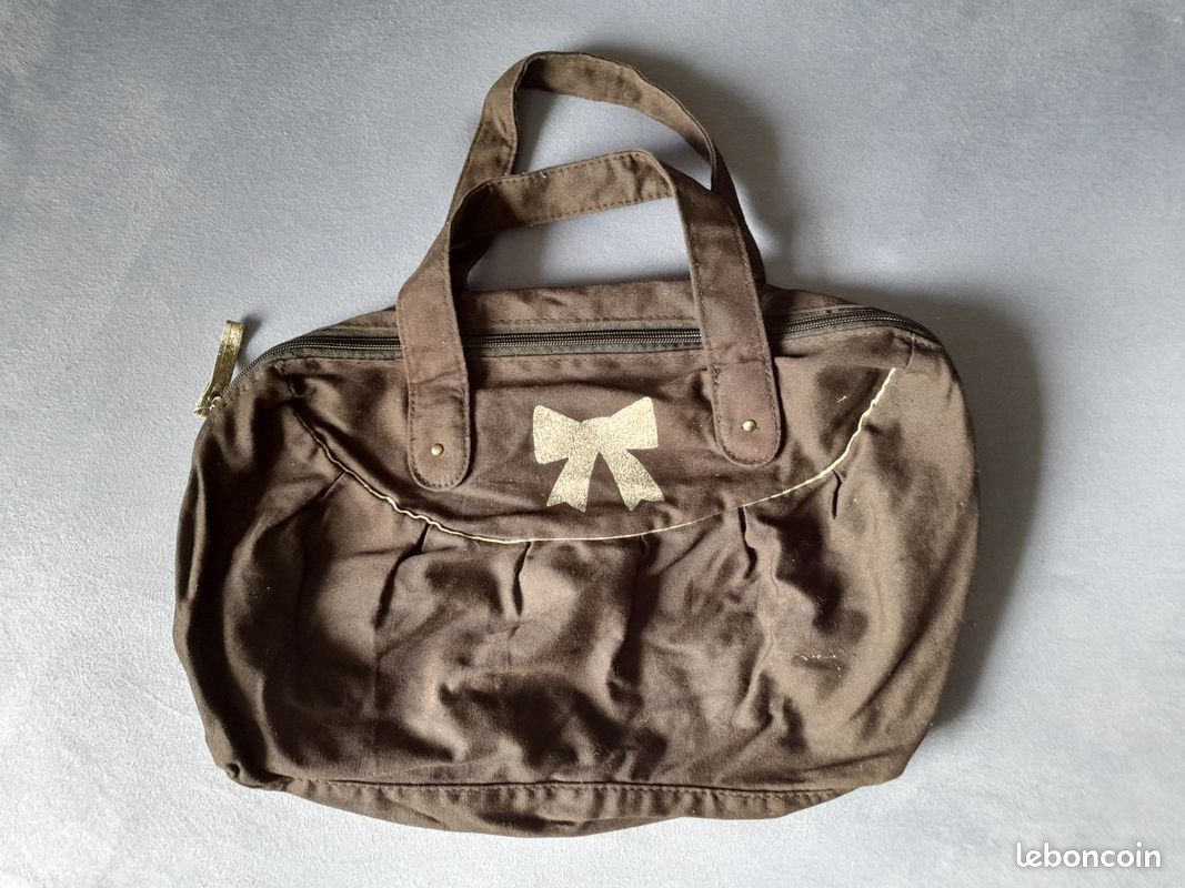 Sac à main noir en toile (image 1)