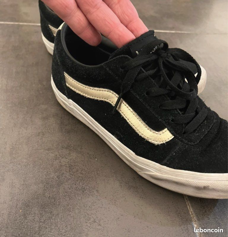 Vans Old School Noir Vans Old Skool Noir Doré Chaussures