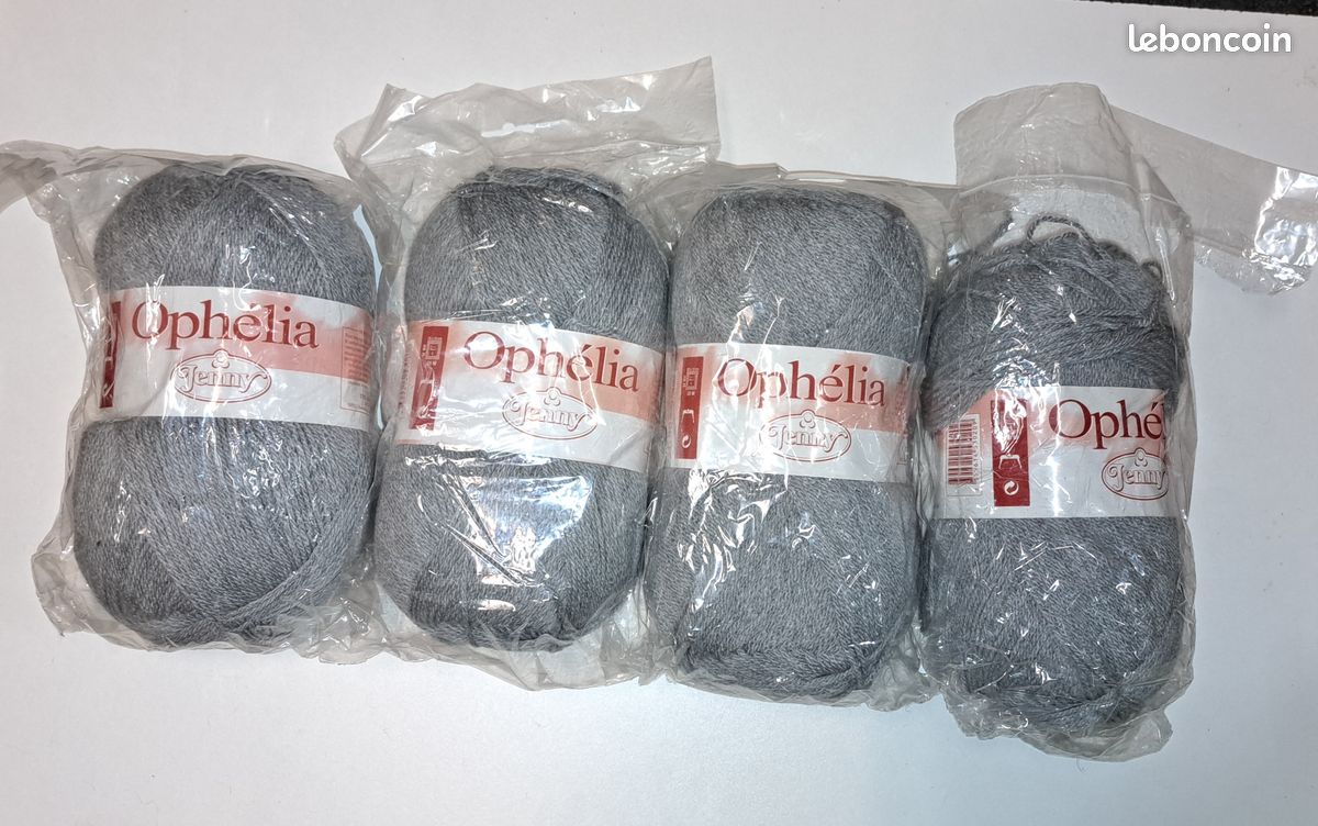 Lot De 5 Pelotes De Laine Tweed Grise - Grosse Laine Fabriquée En France - Tricot/crochet