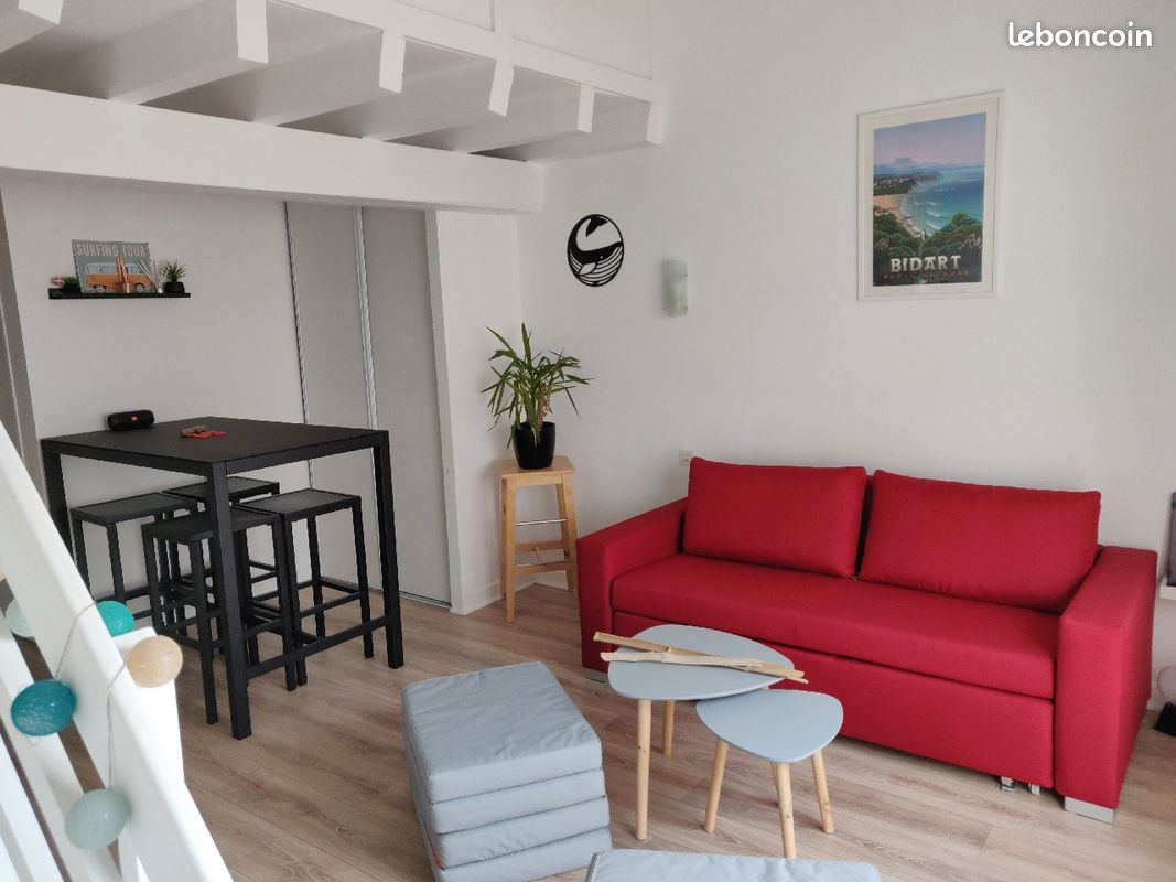 Location 4 personnes Bidart centre avec piscine, plage et centre accessible à pied (image 6)