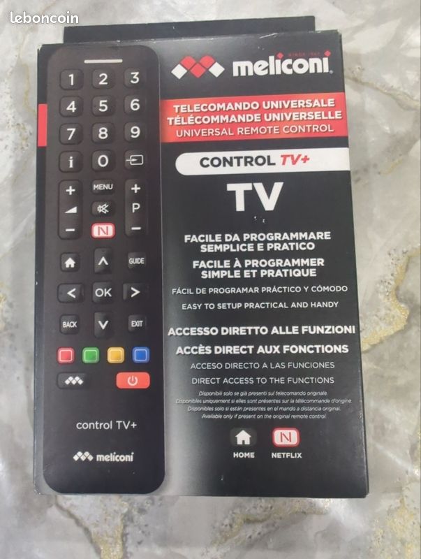 Télécommande universelle Télécommande universelle - CONTROL TV+ - Noir MELICONI
(2) (image 1)