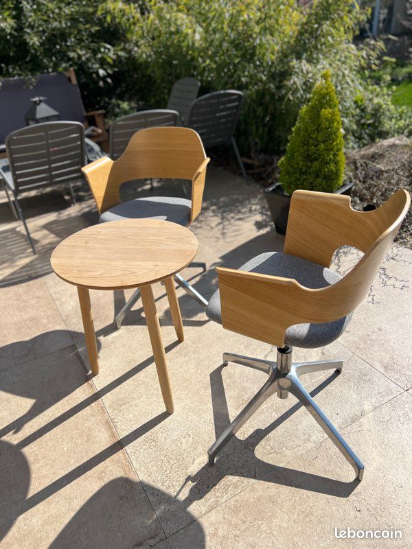 2 fauteuils Fjällberget + table bois (image 3)