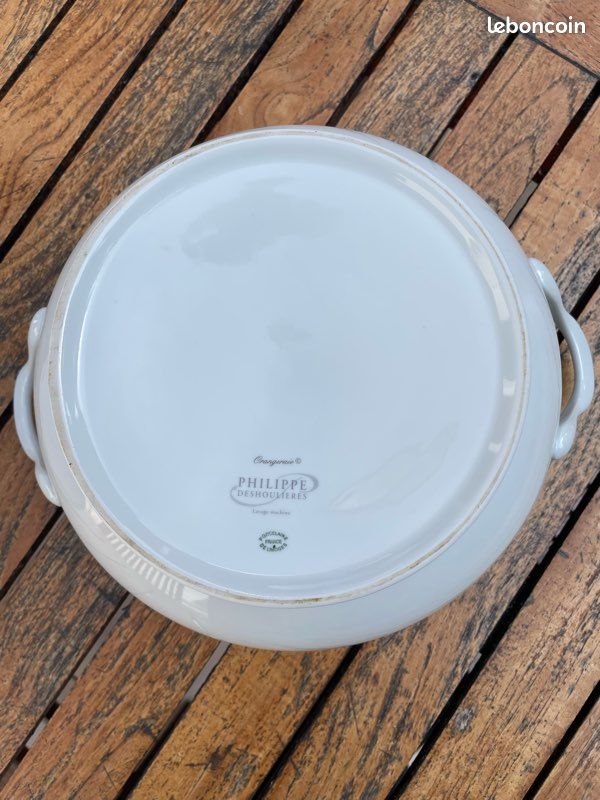 Soupière Philippe Deshoulières en porcelaine de Limoges, décor « Orangeraie » (image 6)