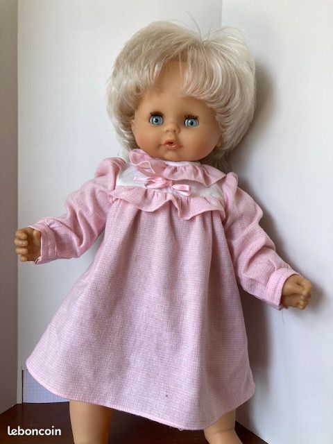 ANCIENNE POUPEE PARLANTE Et Marcheuse Carine Gege 55 Cm A Disque 1972 Vintage EUR 120,00 - FR