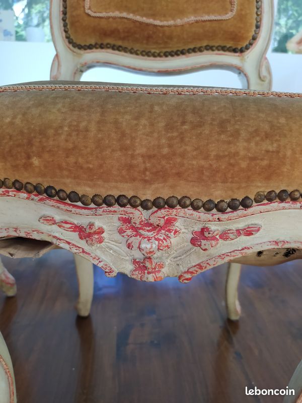 Paire de chaises époque Louis xv (image 10)
