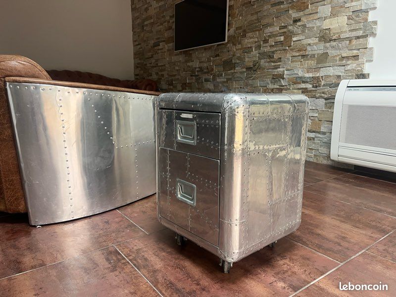 Servante commode aviateur aluminium (image 1)
