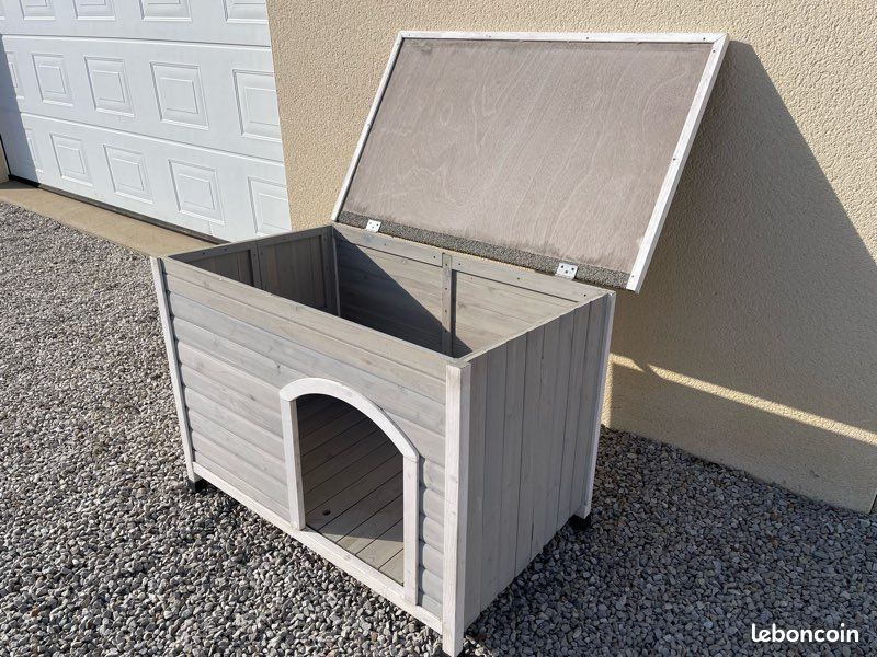 Niche pliable coloris gris/blanc taille M - 103 x 63 x 73,3 cm (image 2)
