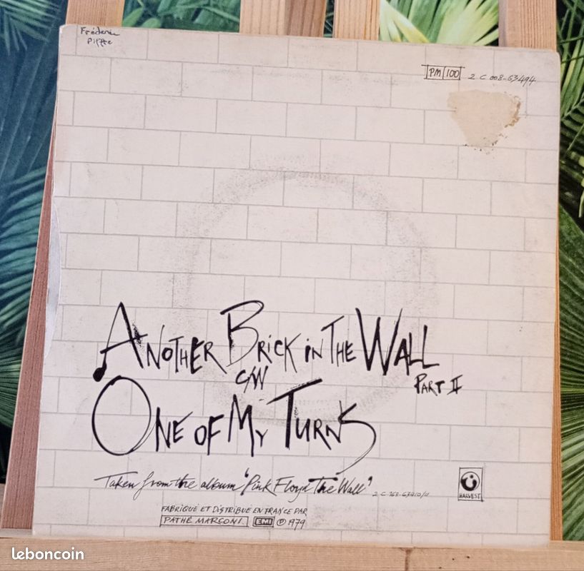 Vinyle 45 T Pink Floyd Another brick in the wall part II (image 2)