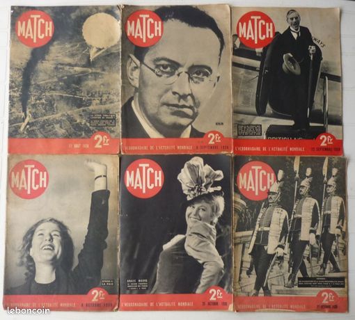 LOT 6 magazines MATCH 1938 (lot 1)