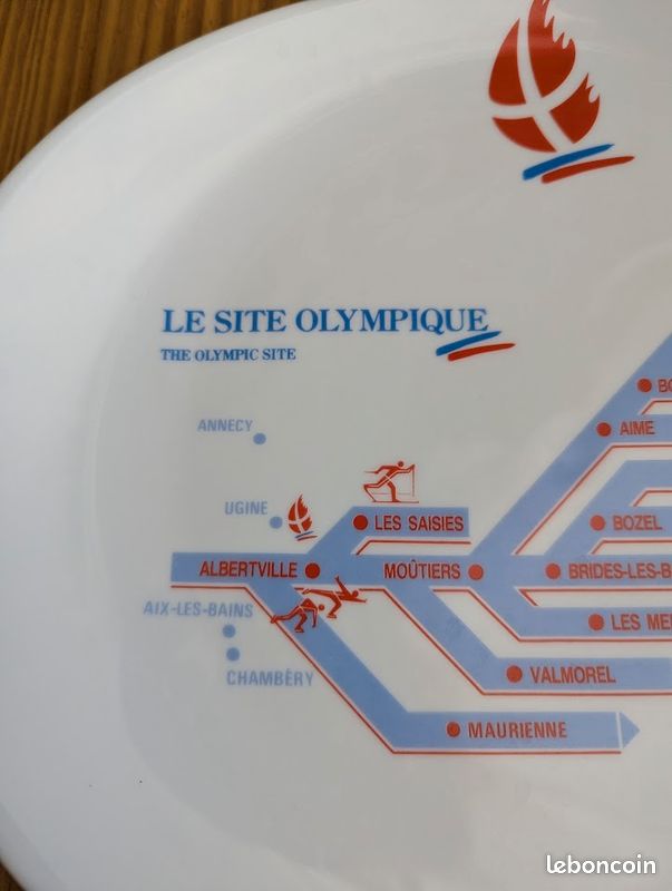 Jeux Olympiques Albertville 92 Plat Ovale Assiette Site Jo