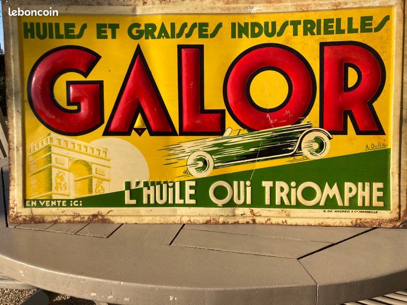 Plaque publicitaire année 1930 d’époque (image 2)