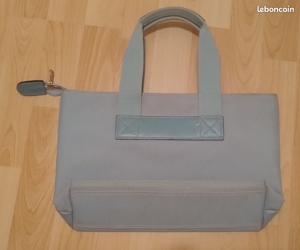 Sac à main LANCEL en tissus bleu ciel (image 2)