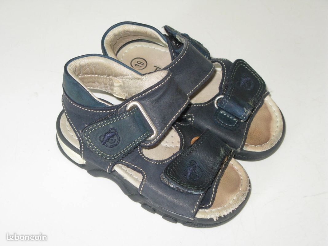 Chaussures été garçon cuir p19 (image 1)