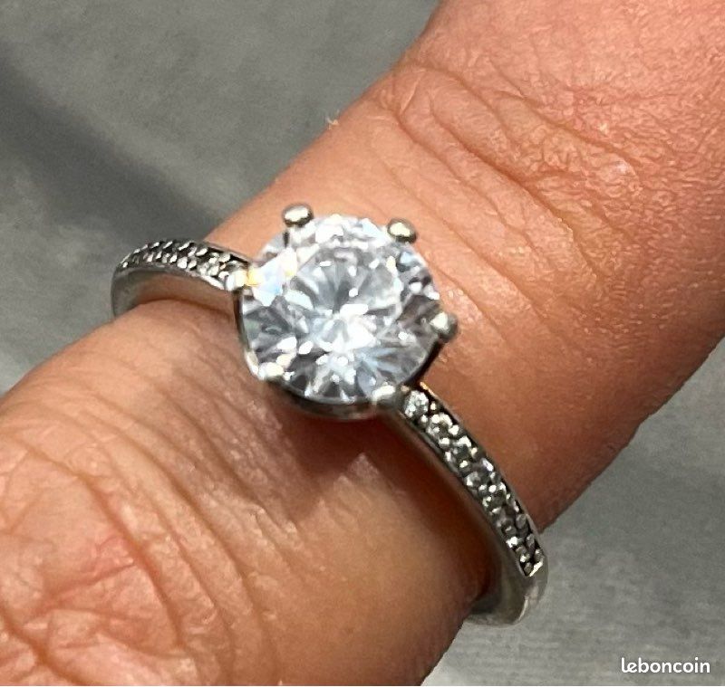 Bague fiançaille argent (image 1)