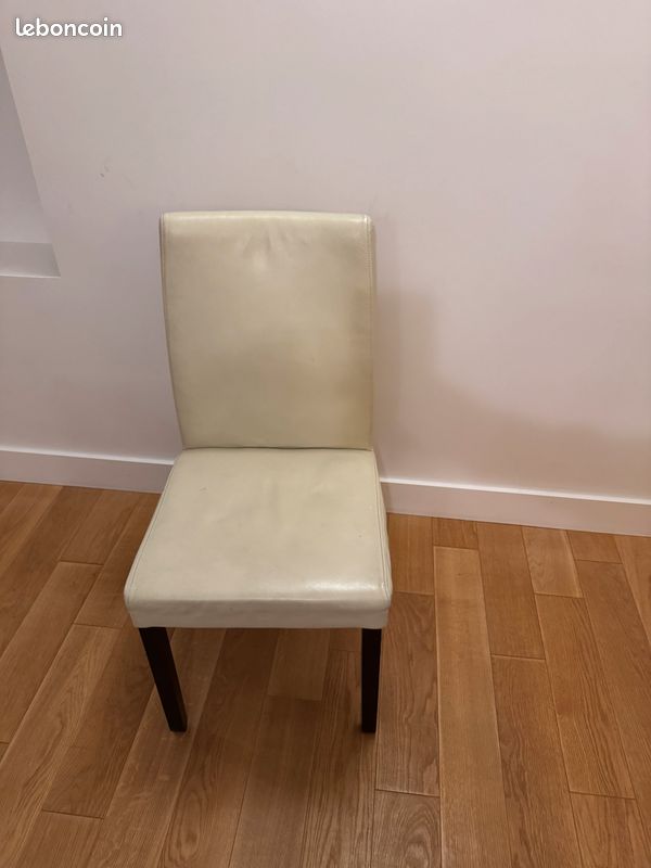 4 Chaises blanches en Cuir (image 3)