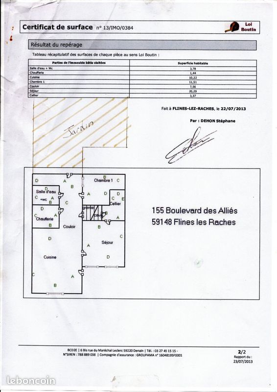 Maison 3 pièces 60 m² · à Flines-lez-Raches · 60 m² · 590 €/mois