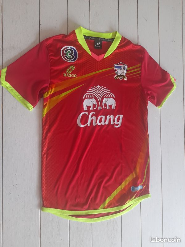 Maillot de foot rouge et jaune Rasgo Thailand Taille S Kanou42