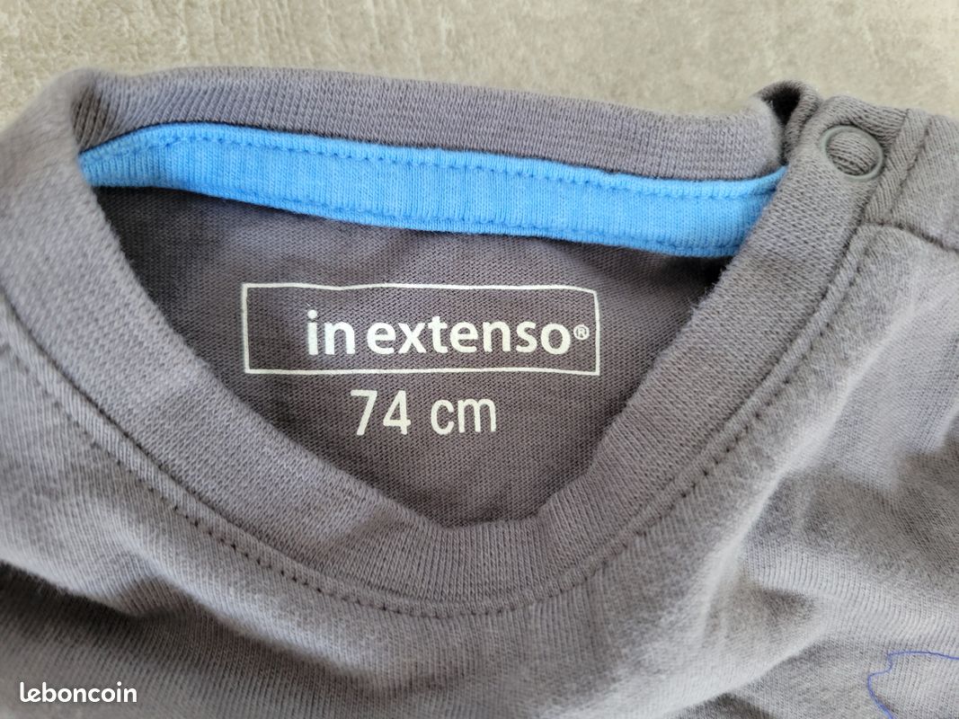 T-Shirt In Extenso (12mois / 74cm) (image 2)