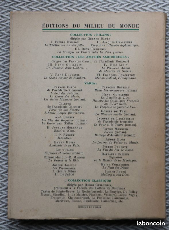 "la peinture en France depuis 30 ans" de François Fosca Edt Milieu du Monde de 1948 (image 3)