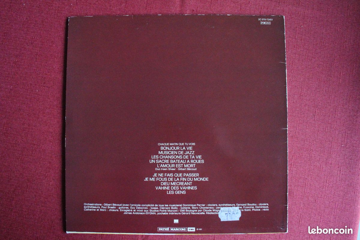 Gilbert becaud 33 tours (image 2)