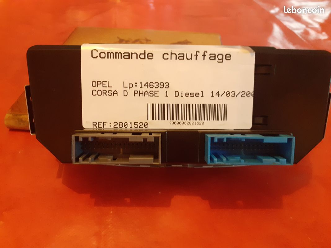 Commande De Chauffage Manuelle Pour Opel Corsa III (C) – Réf: 031110H, Pièce D’origine (occasion)