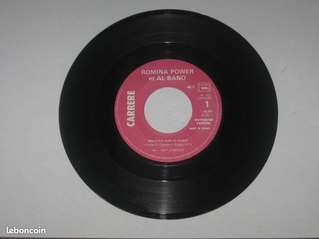 Romina Power Et Al Bano – Enlacés Sur Le Sable 45T (image 3)
