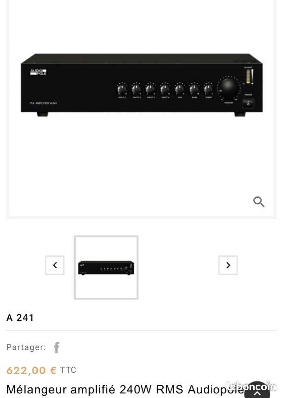 Mélangeur amplifie 240W audiopole (image 3)