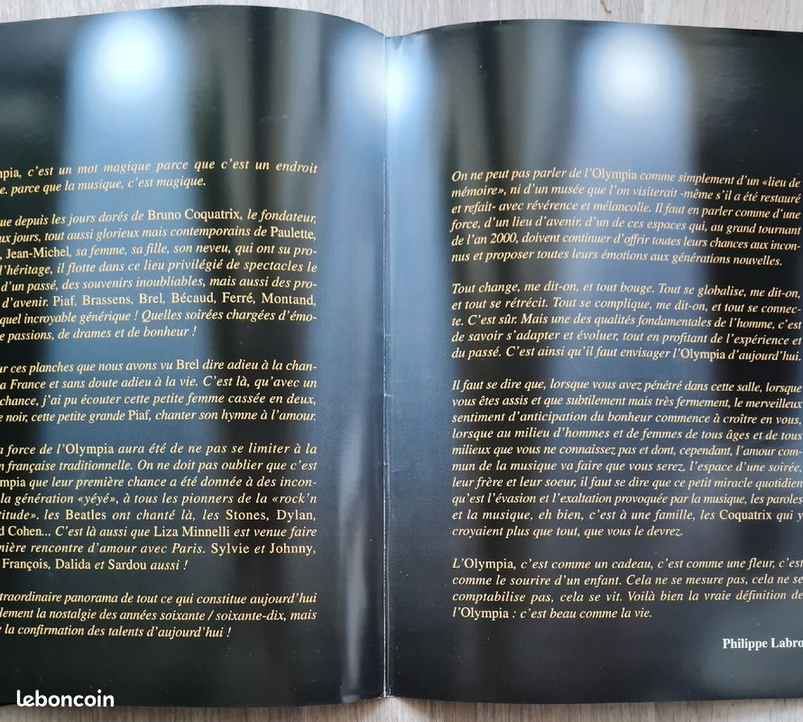 Programme Olympia 98 Sheila NEUF et depliant Philippe Labro (image 14)