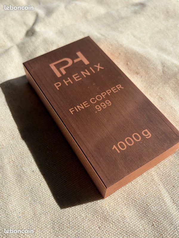 Lingot 1000 grcuivre pur .999 | PHENIX CU (image 2)