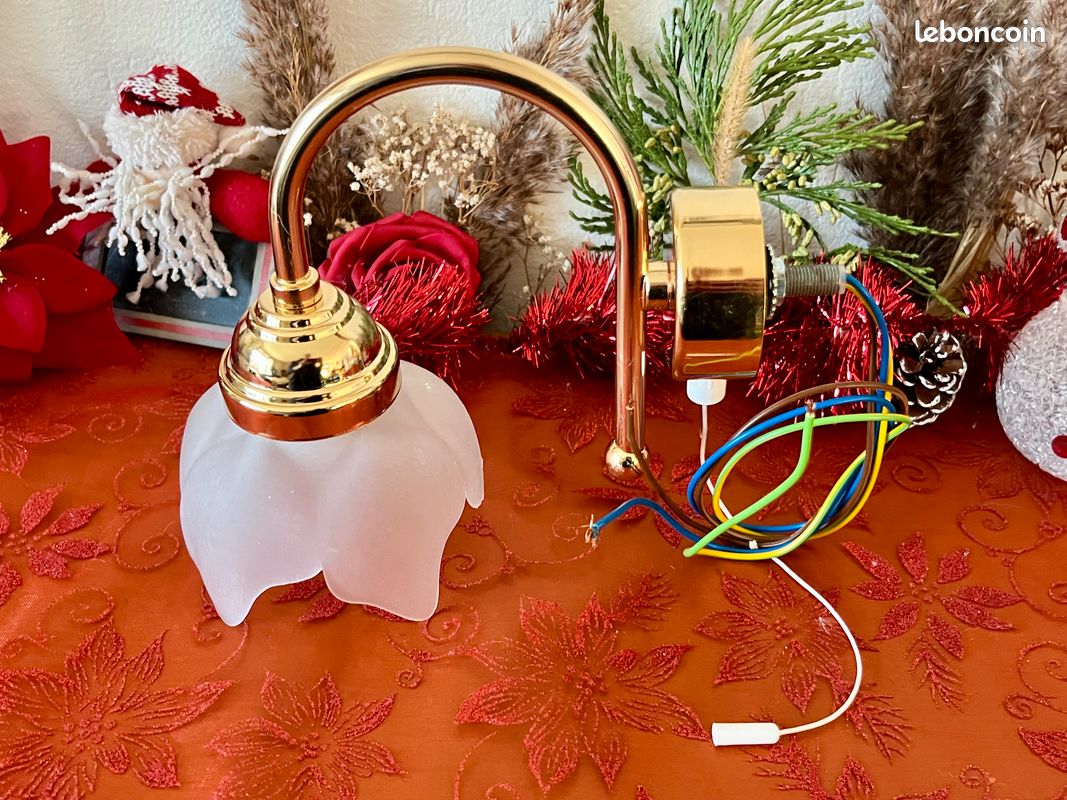 🌺🌸 Lumière - Lot n° 2 - Applique murale "Tulipe" avec tirette - 18 cm (image 12)