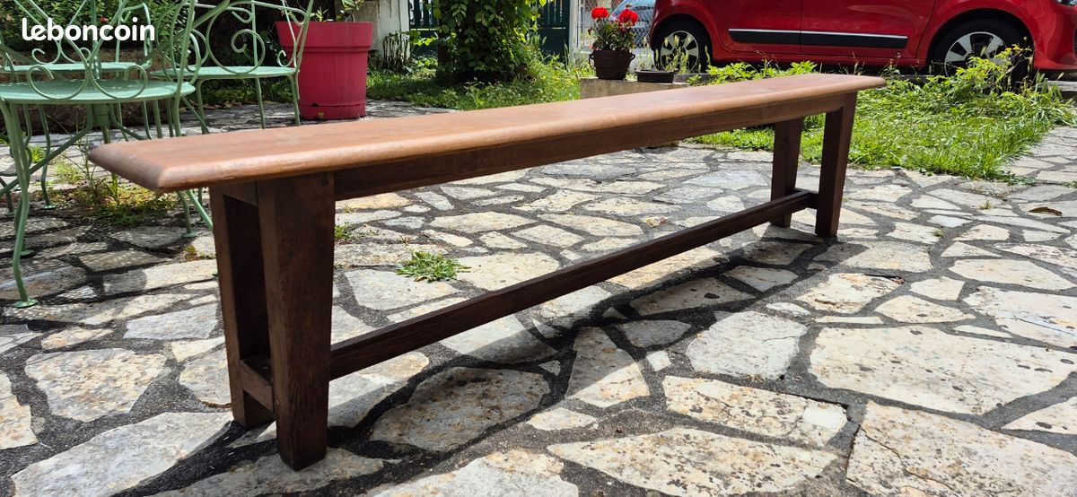 Banc ancien en bois (image 4)