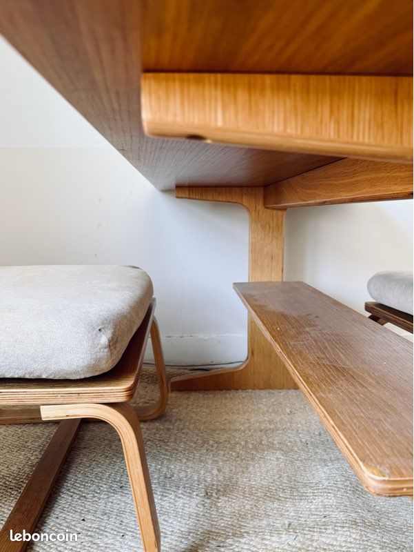 Ensemble table + 3 tabourets MUJI - série Oak Living Dining (130x65cm) (image 5)