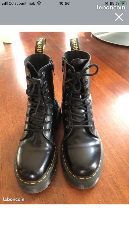 Boots plateforme Jadon cuir Dr Martens taille 40 Chaussures