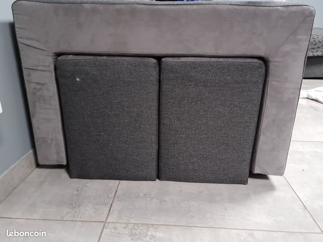 Vend canapé + peut se convertir en lit + 2 poufs (image 4)