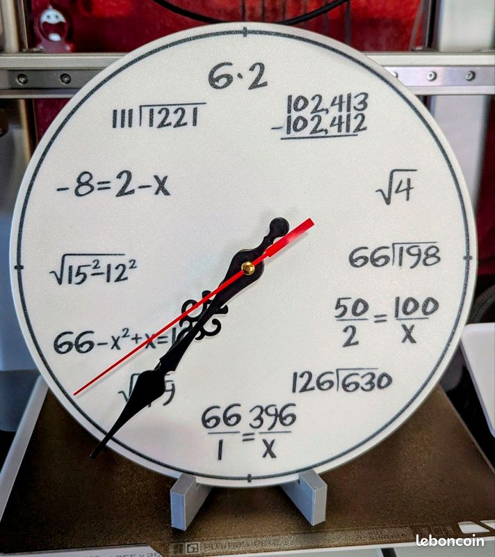 Horloge Murale Originale Formules Mathématiques | Déco Science