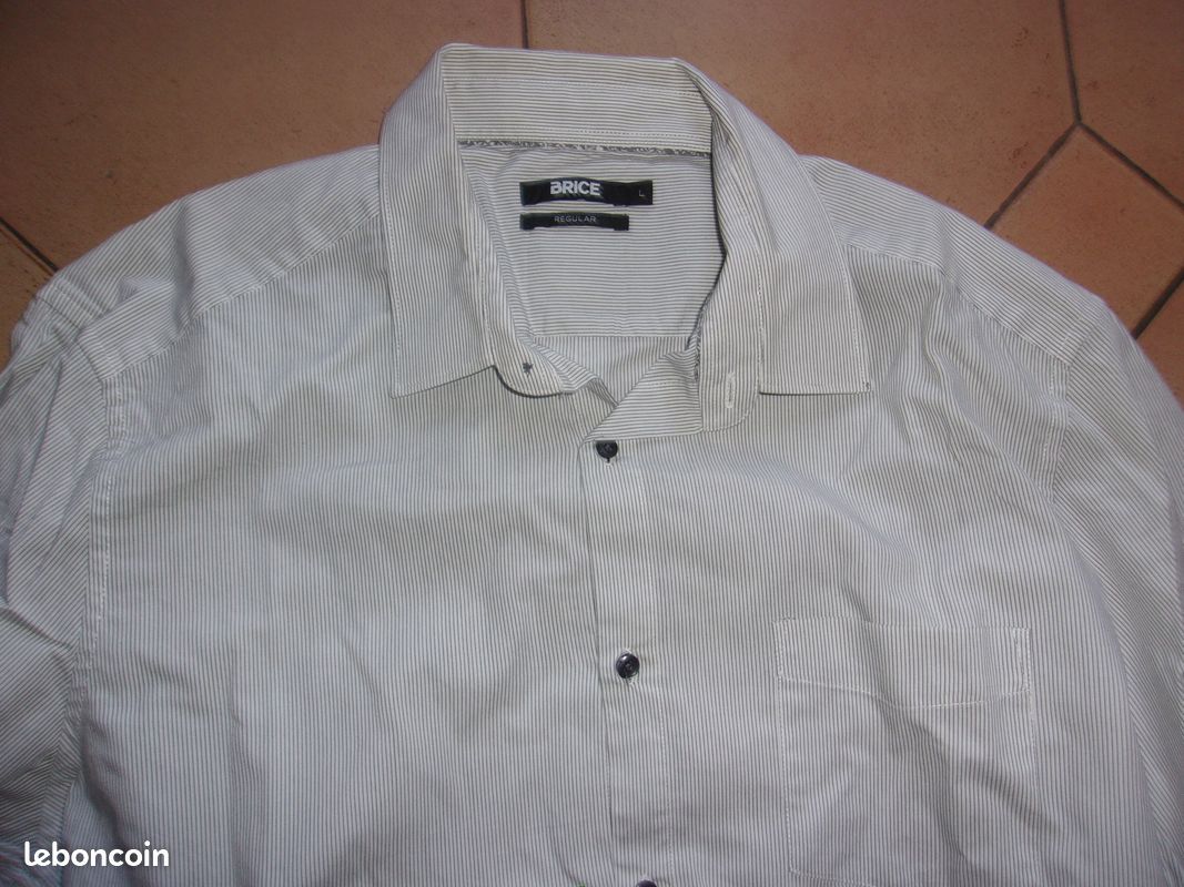 Chemise homme à rayure Brice T L (image 2)