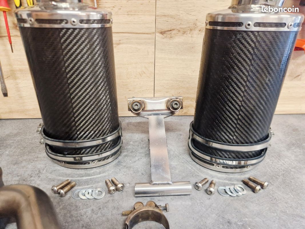 Echappement double devil carbone FZ6 (image 2)