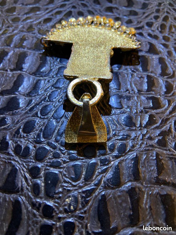 Collier Vintage Henry Perichon Années 50 – Style Mérovingien – Bronze – Occasion Rare