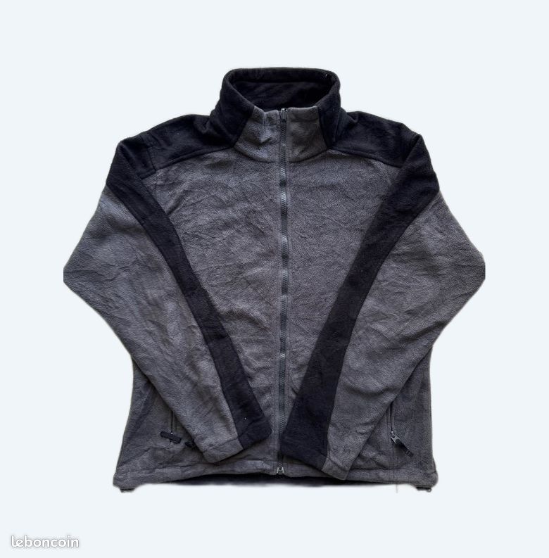 Veste Polaire Columbia Homme XL Grise – Zippée, Oversize, Idéale Randonnée