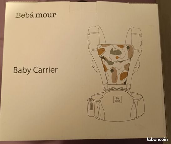 Porte-bébé Ergonomique Bebamour - De 0 à 36 Mois - Siège Hanche Pur Coton - 6 Positions Portage