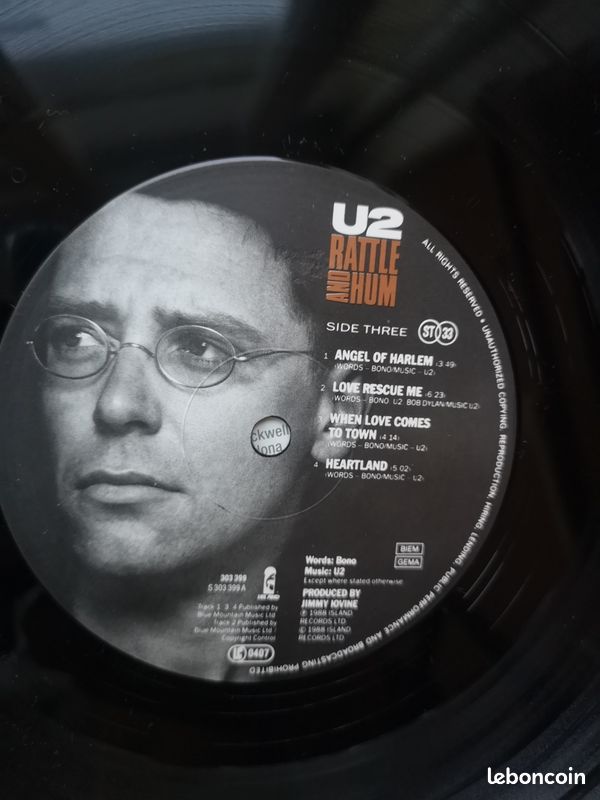 U2 Rattle And Hum 2 x Vinyles (image 9)