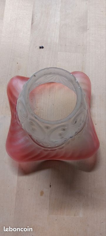 Tulipe vintage verre dépoli (image 2)