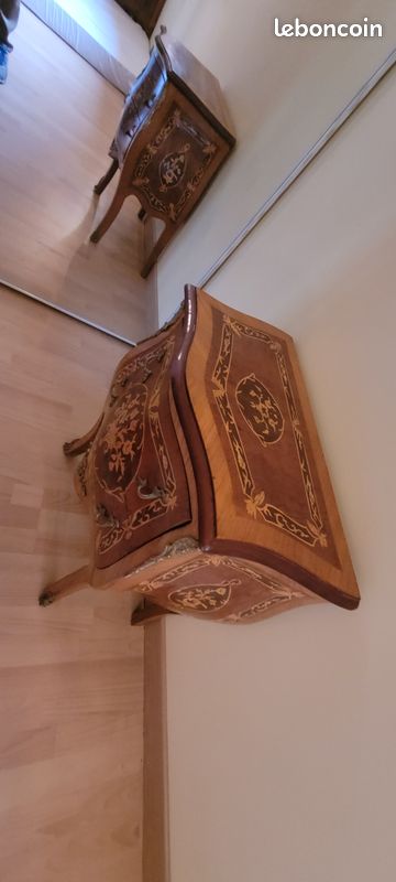 Commode et Table de Chevet Louis XV (image 10)