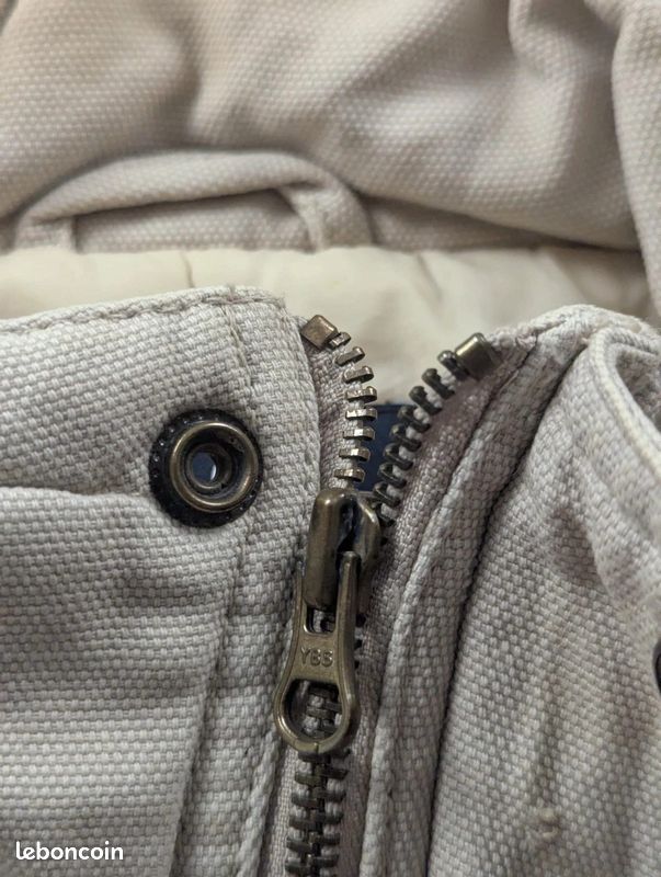 Veste L.O.G.G. H&M workwear vintage beige S – Field Jacket matelassée utility (image 11)