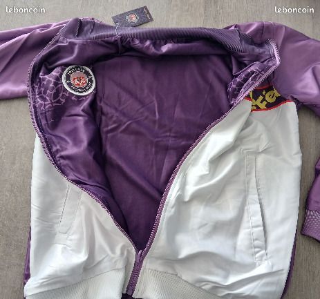 Veste Kappa Toulouse T.F.C. Blanc - Veste De Football Taille L Homme Occasion Bon état